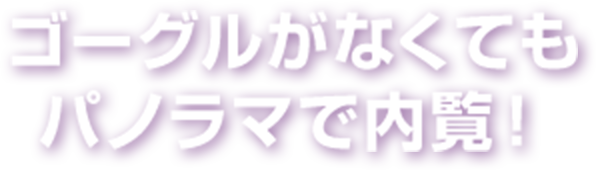 ゴーグルがなくてもパノラマで内覧！